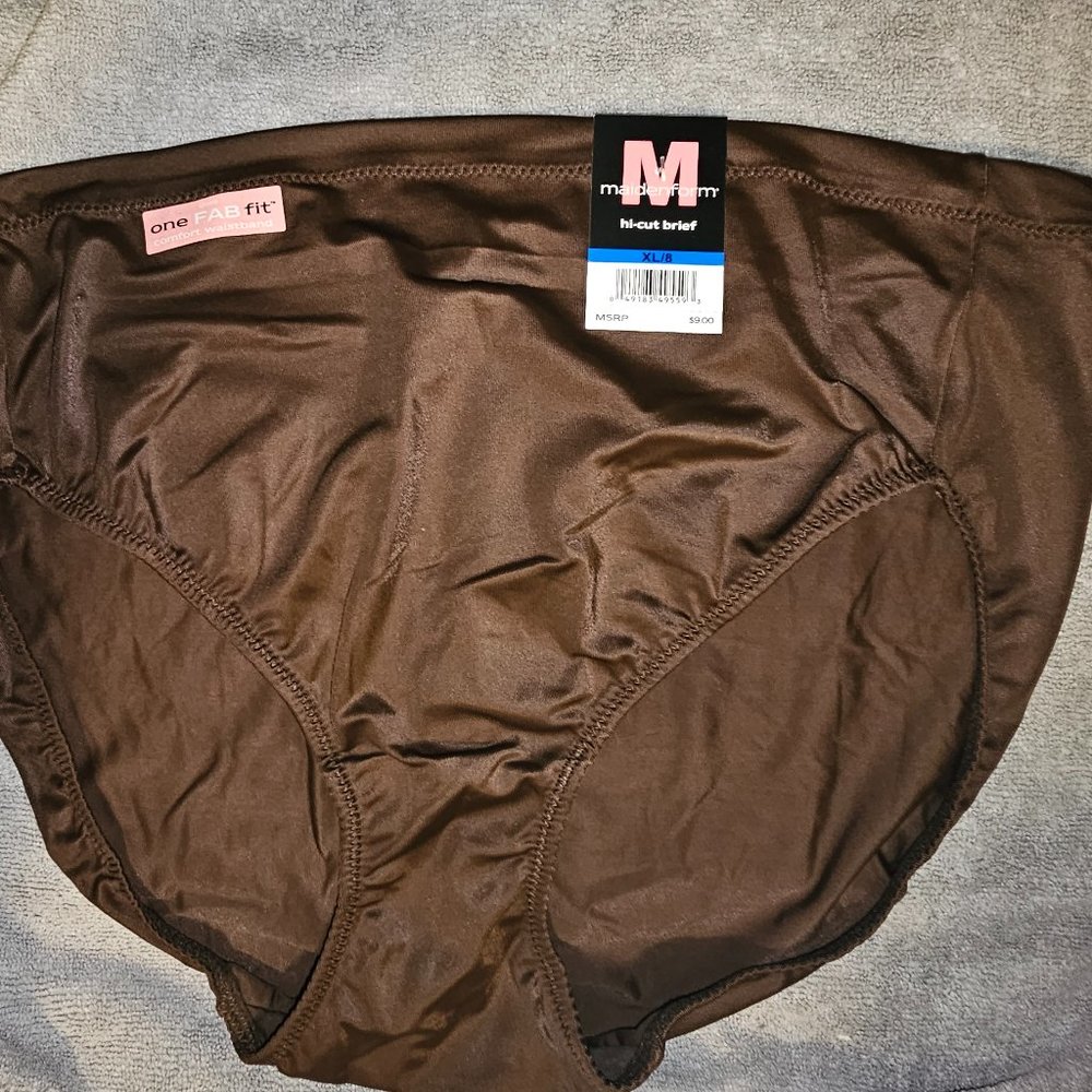 NWT Maidenform Hi Cut Brief XL/8 ONE FAB FIT